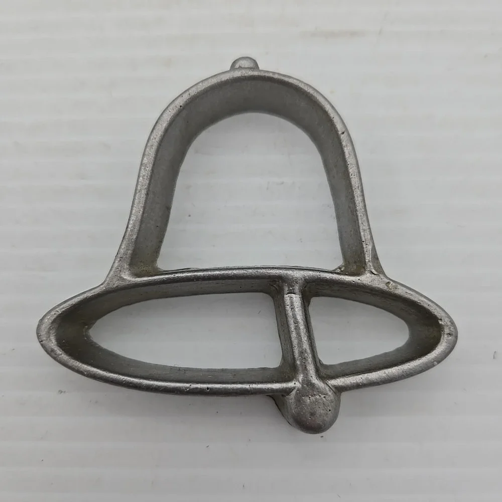 Vintage COOKIE‎ MOLD Press Cutter Cast Aluminum Bell Rosette Mold Only
